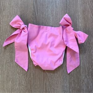 Girls 6-12 Month TBBC Hot Pink Bloomers with Side Tying Bows